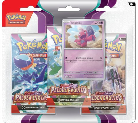 Pokemon: S&amp;V Paldea Evolved 3 Pack Blister (Tinkatink)