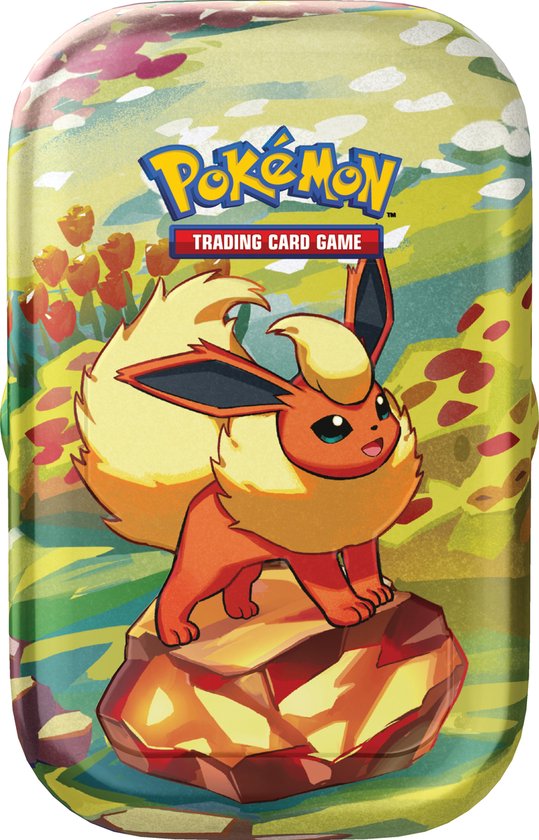 Prismatic Evolutions Flareon Tin