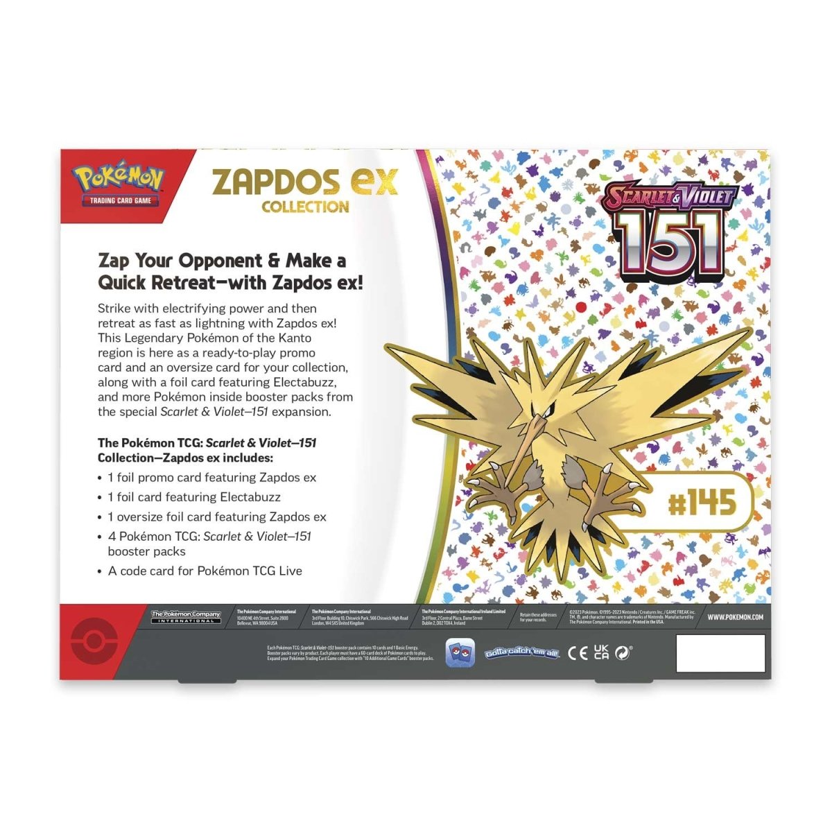 Pokémon TCG Scarlet & Violet 151 Zapdos EX Collection [EN] - RubyGator